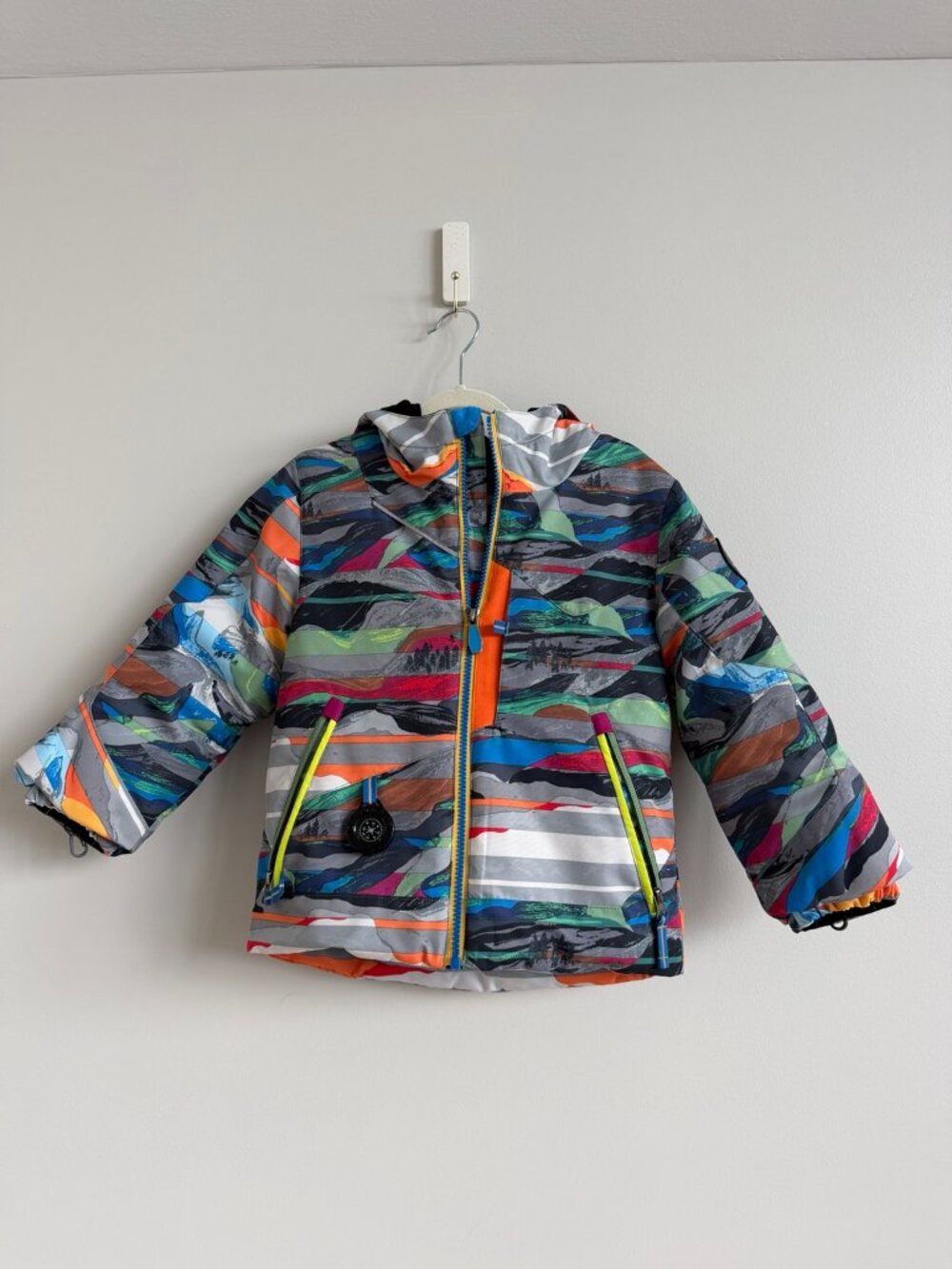 Obermeyer Kids Ski Jacket Size 4 I-Grow Hooded Winter Snow Coat